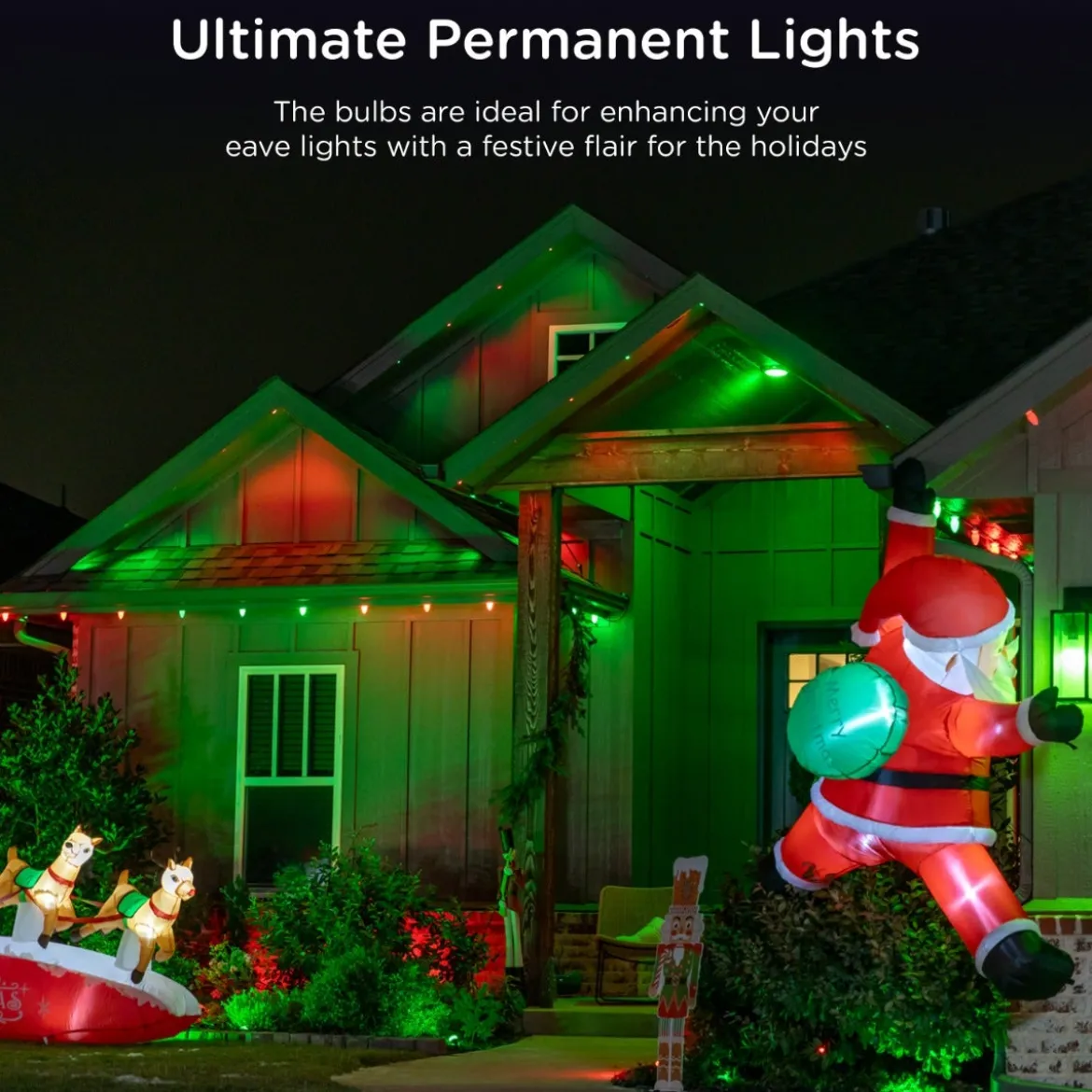 Enbrighten WiFi VIBE Eternity Eave Lights C9 Bulb Covers, 12 Pack