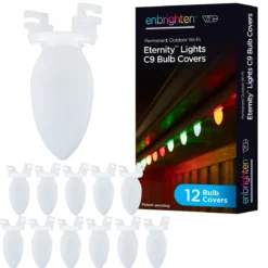 Enbrighten WiFi VIBE Eternity Eave Lights C9 Bulb Covers, 12 Pack