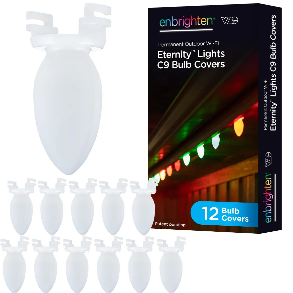 Enbrighten WiFi VIBE Eternity Eave Lights C9 Bulb Covers, 12 Pack