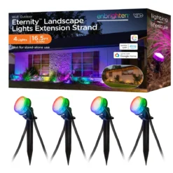 Enbrighten WiFi VIBE Eternity Landscape Lights Extension Light Strand, 16.5ft. Black