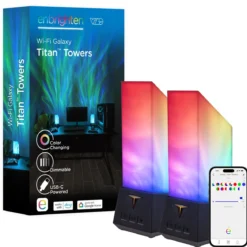 Enbrighten WiFi VIBE Galaxy Projector Titan Tower Night Lights
