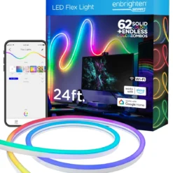 Enbrighten WiFi VIBE Indoor/Outdoor Color-Changing LED Flex Light, 24ft.