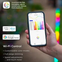 Enbrighten WiFi VIBE Indoor/Outdoor Color-Changing LED Flex Light, 24ft.