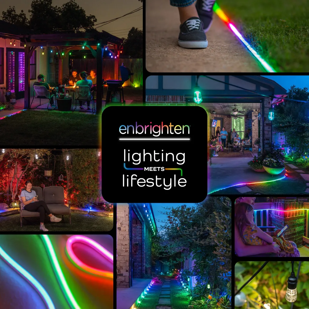 Enbrighten WiFi VIBE Indoor/Outdoor Color-Changing LED Flex Light, 24ft.