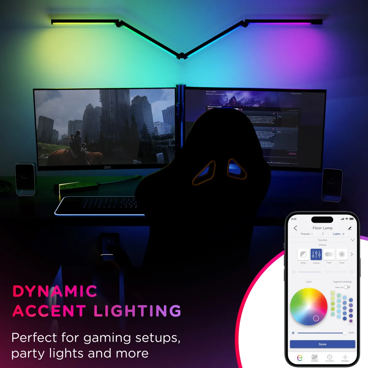Enbrighten WiFi VIBE Spectrum Color-Changing Adjustable Accent Lamp