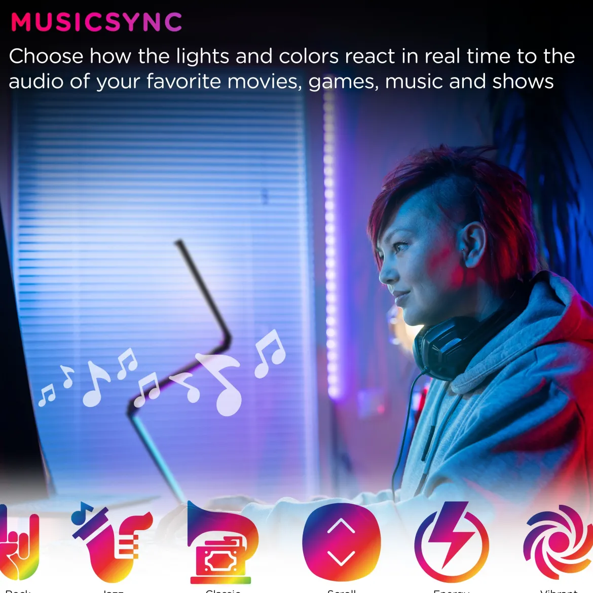 Enbrighten WiFi VIBE Spectrum Color-Changing Adjustable Accent Lamp