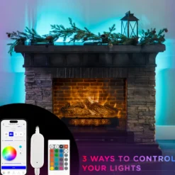 Enbrighten WiFi VIBE Spectrum Indoor Color-Changing LED Strip Lights, 50ft.