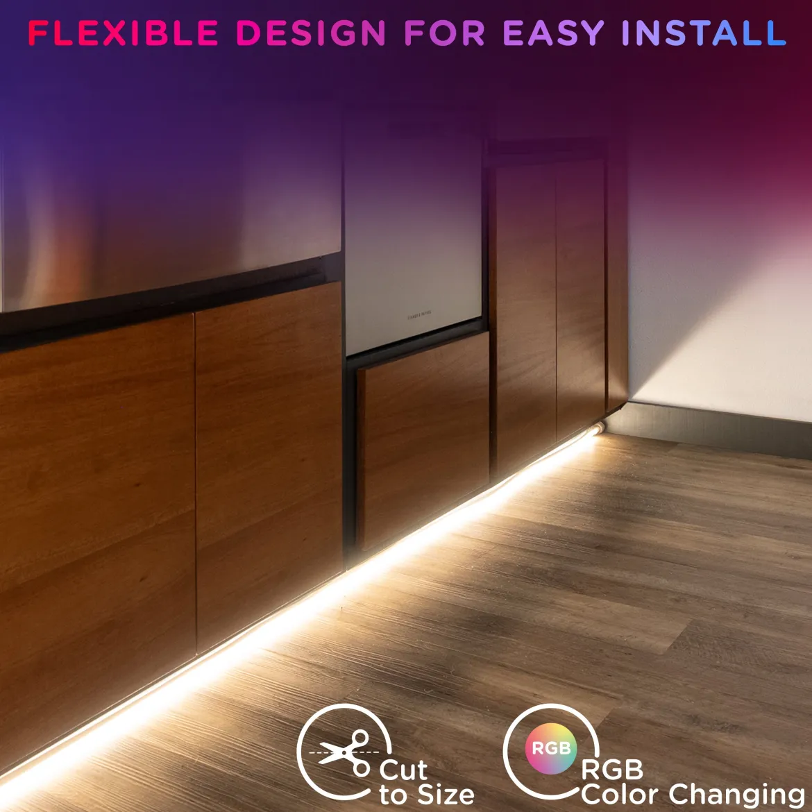 Enbrighten WiFi VIBE Spectrum Indoor Color-Changing LED Strip Lights, 50ft.