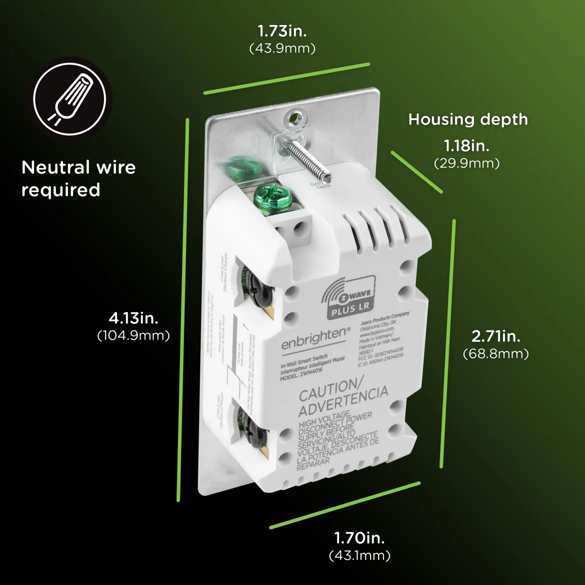 Enbrighten Z-Wave 800 Series In-Wall Smart Switch