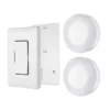 Energizer Battery Operated LED Puck Light with Wall Switch Remote, 2 Pack, White