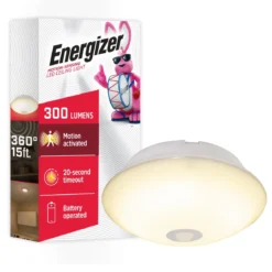 Energizer Battery Operated LED Ceiling Light Fixture, White