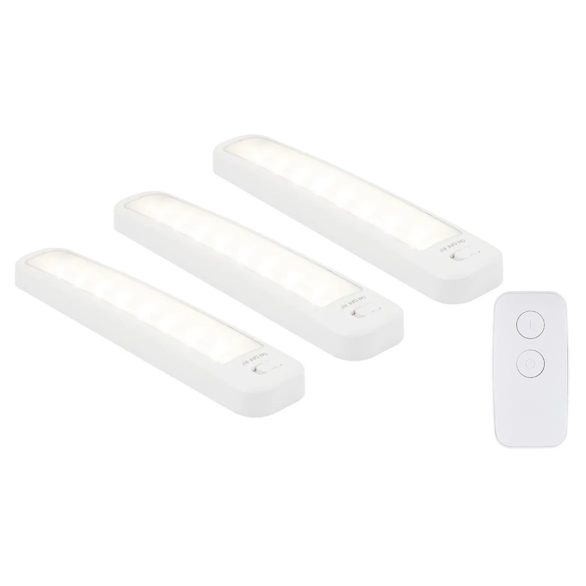 Energizer 10in. Battery Operated LED Light Bar with Remote, 3 Pack, White