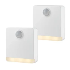 Energizer Indoor Battery Operated Motion Activated LED Path Light, 2 Pack, White
