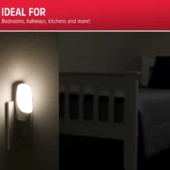 Energizer Manual Button Night Light, 2 Pack, White