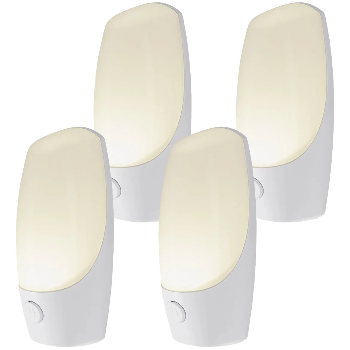 Energizer Manual Button Night Light, 4 Pack, White