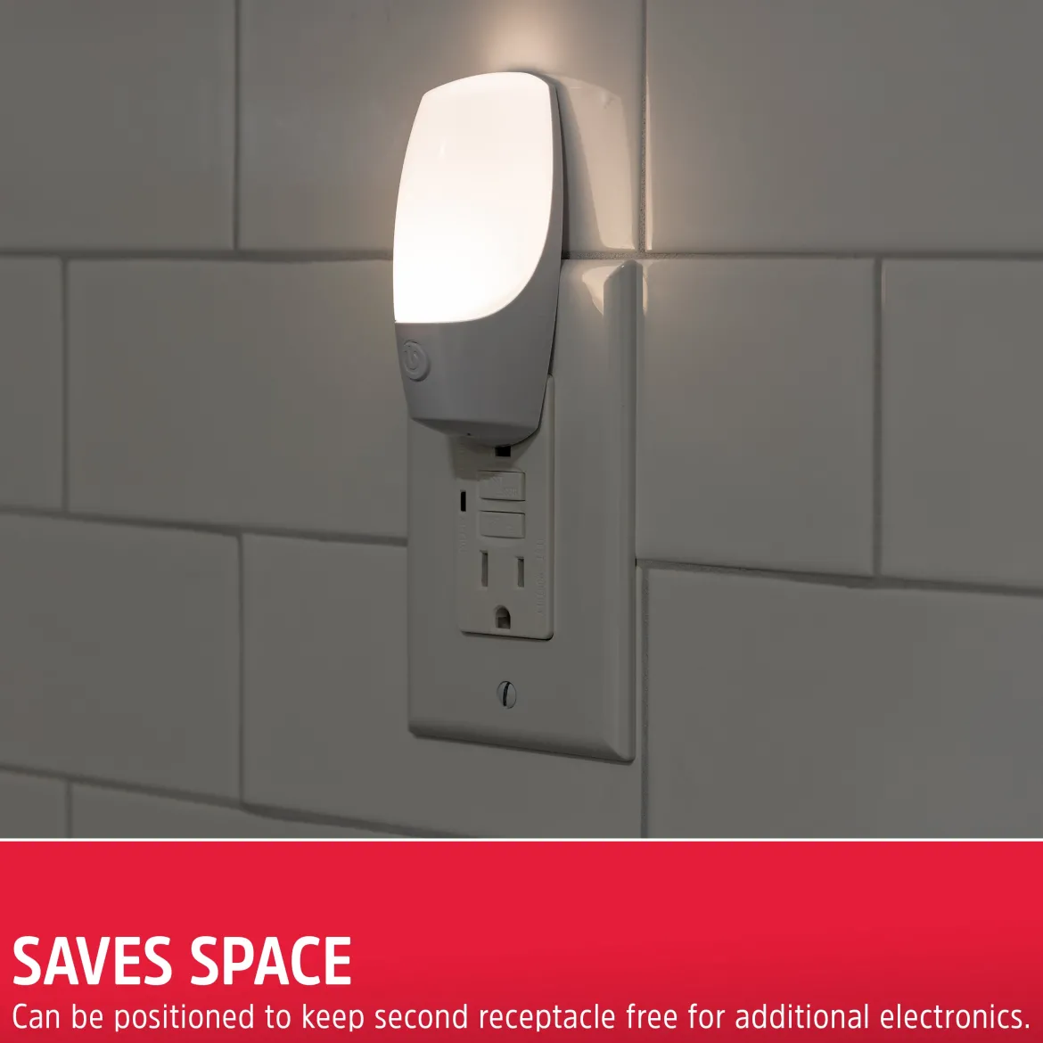 Energizer Manual Button Night Light, 4 Pack, White