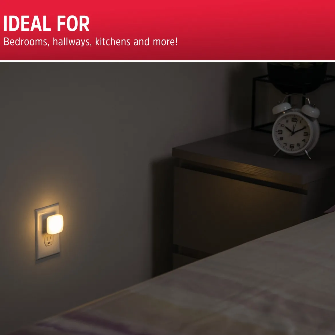 Energizer Mini Square LED Night Light, 4 Pack
