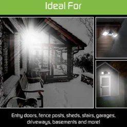 Energizer Outdoor Motion-Sensing LED Dual-Head Security Light, Black