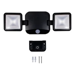 Energizer Outdoor Motion-Sensing LED Dual-Head Security Light, Black