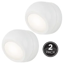 Energizer Plug-In Rotating Light Sensing LED Night Light, 2 Pack, White