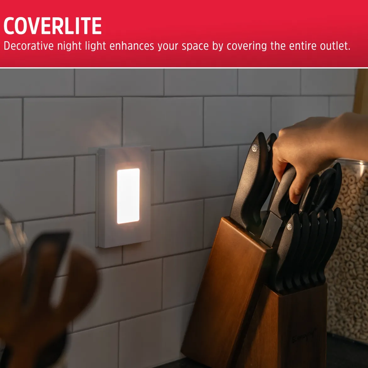 Energizer SlimLine CoverLite LED Night Light, 2 Pack