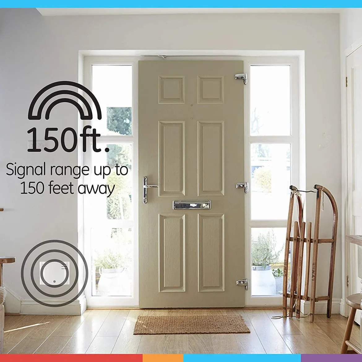 GE Battery Operated 8-Chime 2-Push Button Wireless Door Chime Kit, White