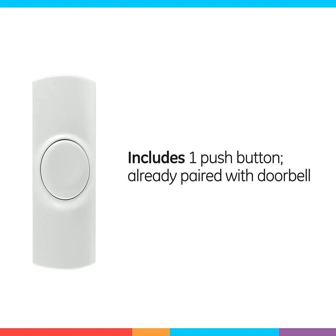 GE Battery Operated 2-Chime Wireless Door Chime Kit, White