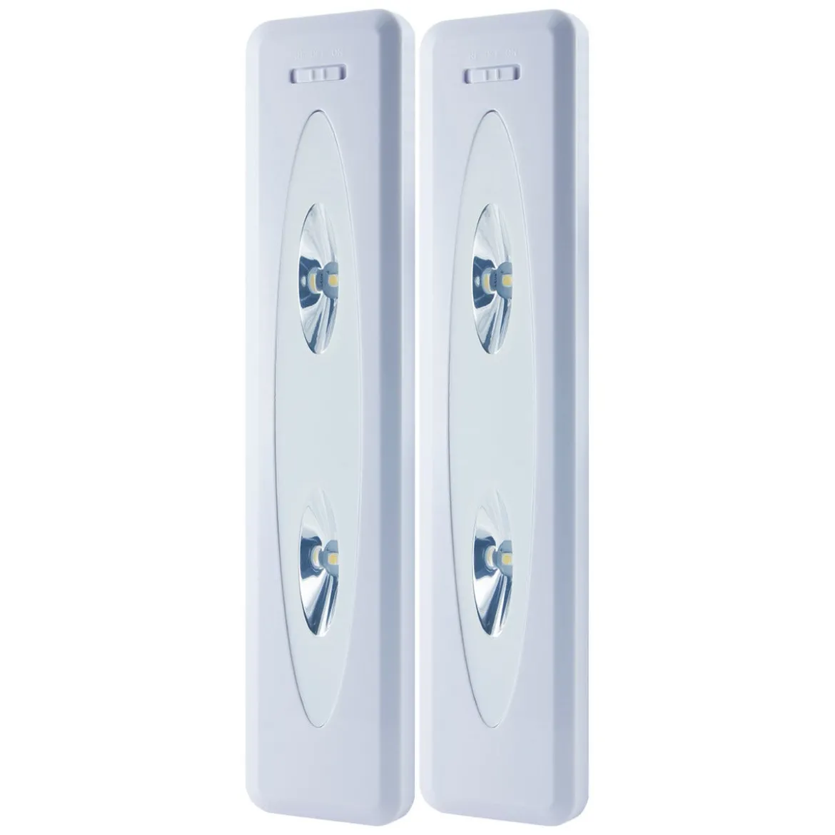 GE Battery Operated LED Light Bars with Remote, White, 2 Pack