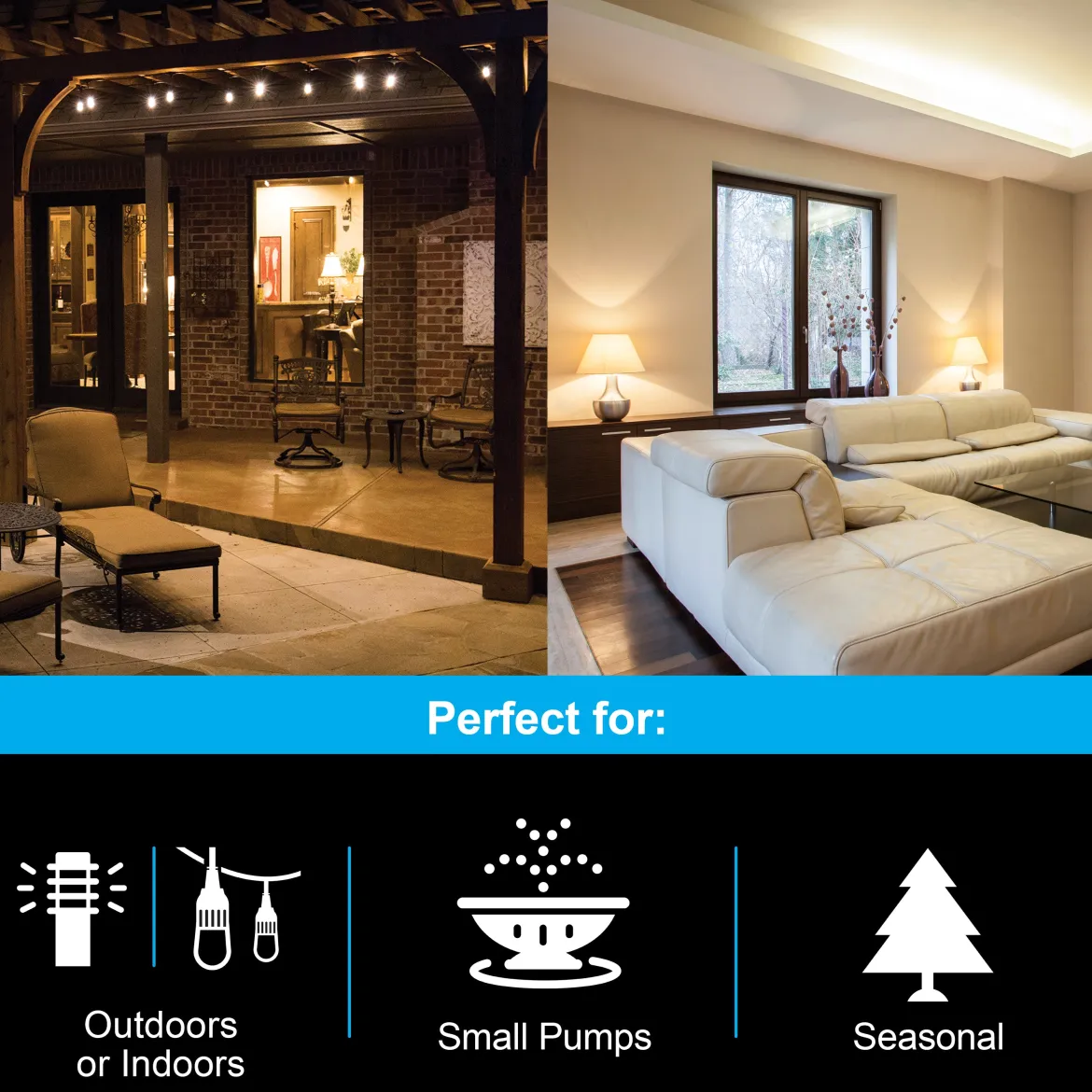 GE-branded myTouchSmart SimpleSet 1-Outlet Outdoor/Indoor Digital Plug-in Timer