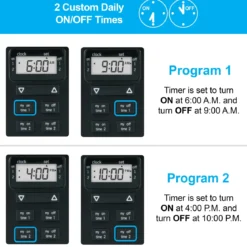 GE-branded myTouchSmart SimpleSet 1-Outlet Outdoor/Indoor Digital Plug-in Timer