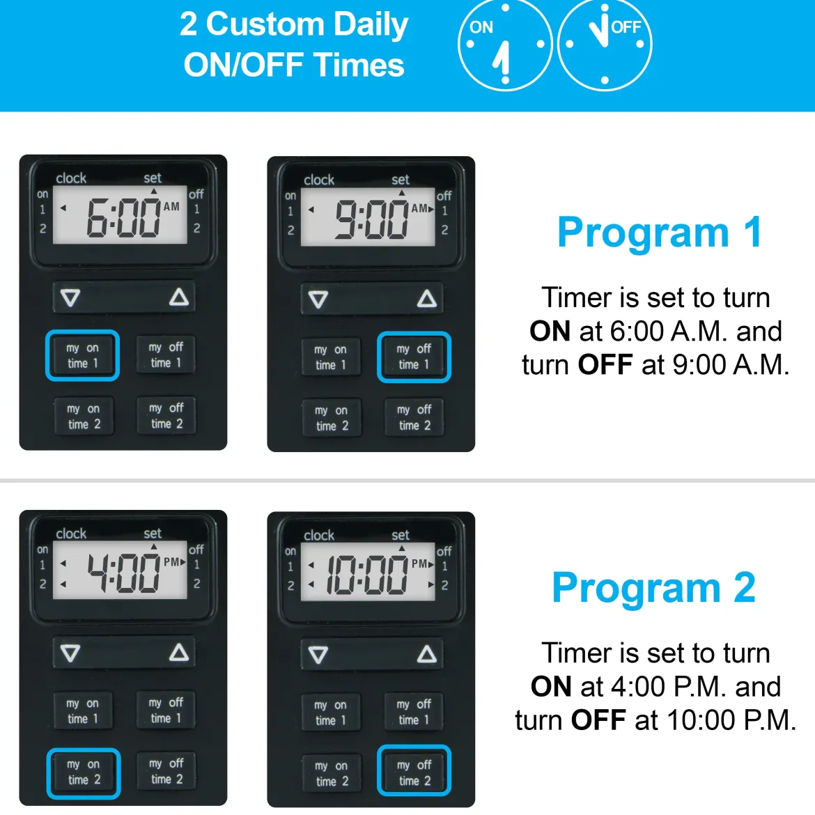 GE-branded myTouchSmart SimpleSet 1-Outlet Outdoor/Indoor Digital Plug-in Timer