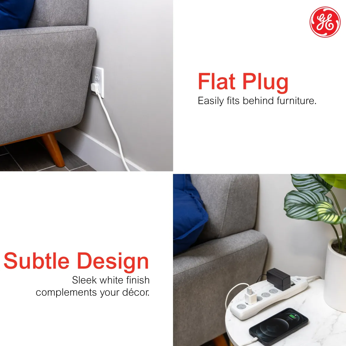 GE-branded 6-Outlet Surge Protector