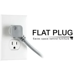 GE-branded 6-Outlet Surge Protector, Gray, 25ft. Cord
