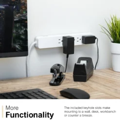 GE-branded 6-Outlet Surge Protector, 1560J, 10ft. White