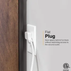 GE-branded 6-Outlet Surge Protector, 1560J, 10ft. White