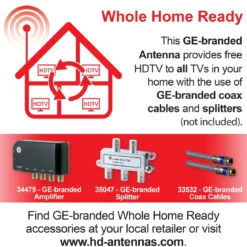 GE-branded Pro Attic-Mount HD TV Antenna