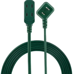 GE-branded UltraPro 3-Outlet Polarized Extension Cord, 15ft., Indoor, Green