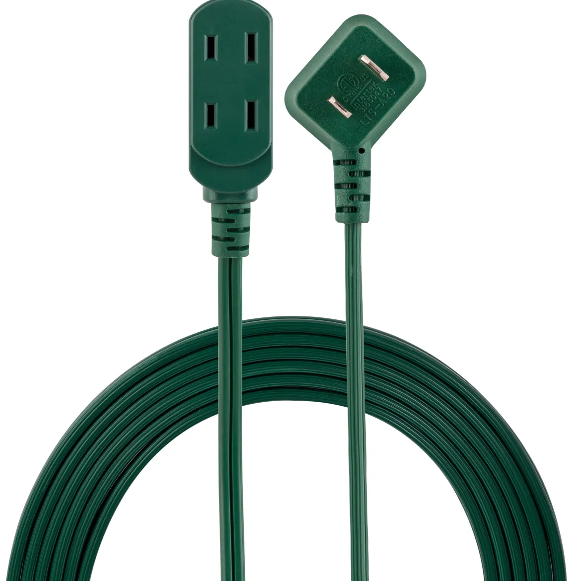 GE-branded UltraPro 3-Outlet Polarized Extension Cord, 15ft., Indoor, Green