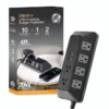 GE-branded UltraPro 10-Outlet Surge Protector, 3540J, 4ft. Braided Cord, Black
