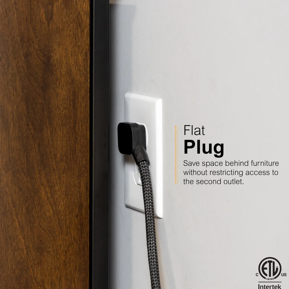 GE-branded UltraPro 12-Outlet Surge Protector, 3540J, 8ft. Braided Cord, Black