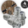 GE Coaxial Cable Extension Adapter, 4 Pack, Silver