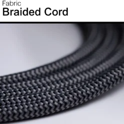 GE Designer 3-Outlet Mini Extension Cord, black/gray, 2pk