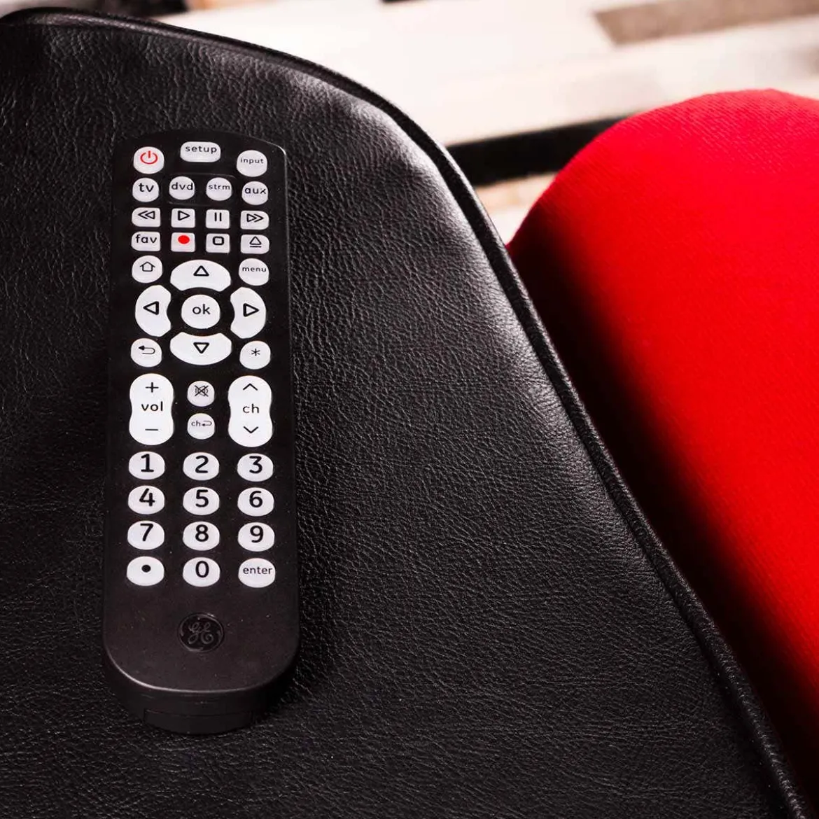 GE 4-Device Backlit Universal Remote, Black