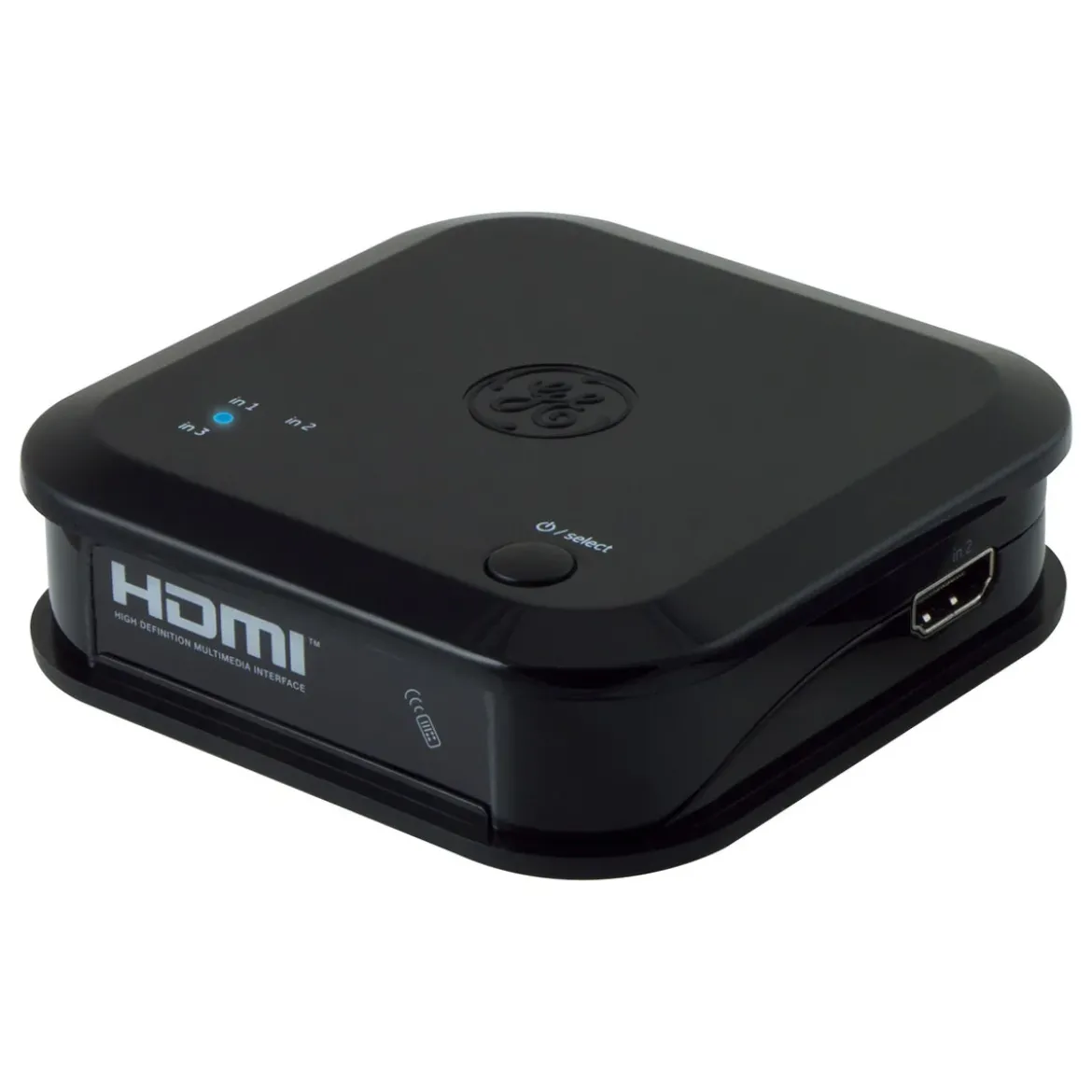 GE 3-Device HDMI Switch with Wireless Remote, Black