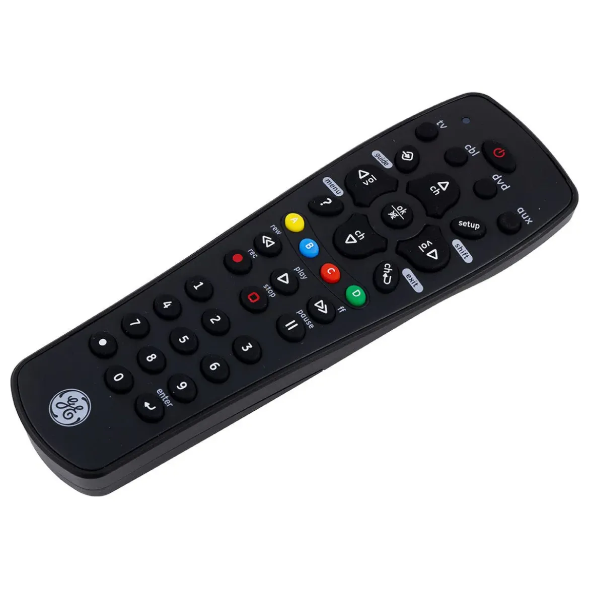 GE 4-Device Universal Remote, Black