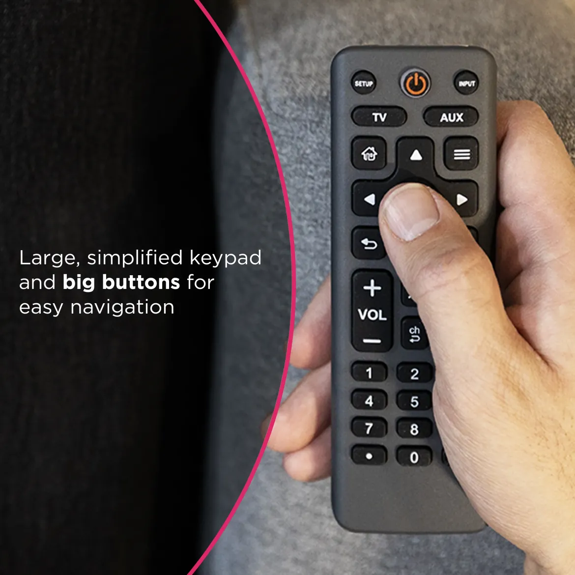 GE 2-Device Universal Remote Control, Charcoal