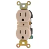 GE Duplex Receptacle, Ivory