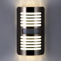 GE Enbrighten Motion-Select LED Night Light, Brushed Nickel
