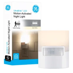GE Enbrighten UltraBrite Motion Activated LED Night Light, White