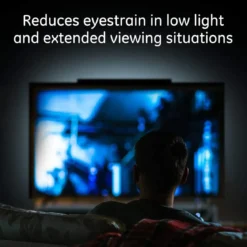 GE Enlighten HD Amplified Antenna with Bias LED Lighting, Black